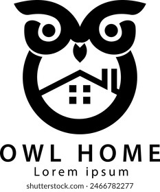 owl home logo vector simple