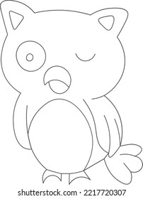 owl icon. bird's eye blink 1. animal icon. Pet shop, types of pets.