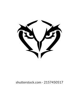 The owl icon is black, on a white background.