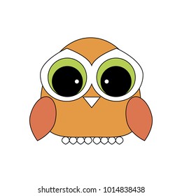 Owl Icon Design Beautiful Orange Little Stock Vector (Royalty Free ...