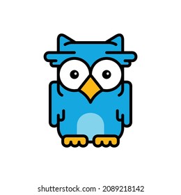 Owl icon. Icon design. Template elements. Flat style