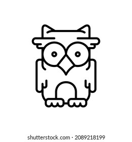 Owl icon. Icon design. Template elements. Flat style