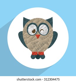 owl icon design, vector illustration eps10 graphic 