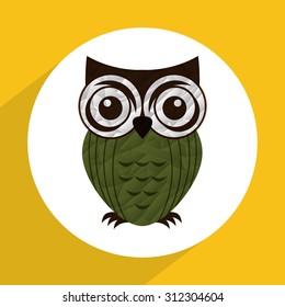 owl icon design, vector illustration eps10 graphic 