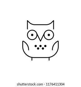 owl icon. Element of school icon for mobile concept and web apps. Thin line owl icon can be used for web and mobile