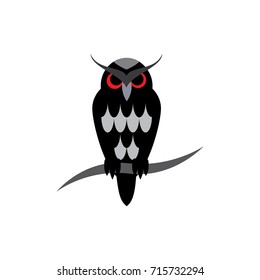 owl icon in flat design