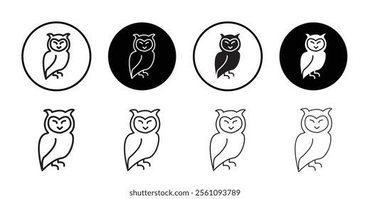 Owl icon Flat line symbol