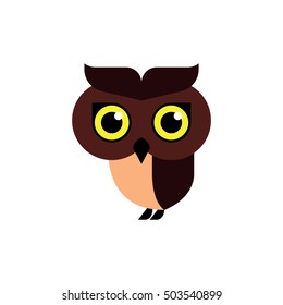 owl icon in flat style