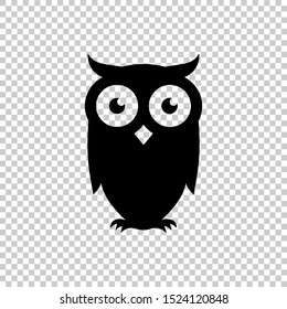 owl icon flat vector isolated on transparent background - Powered by Shutterstock - Get 15% off with code: PIKWIZARD15