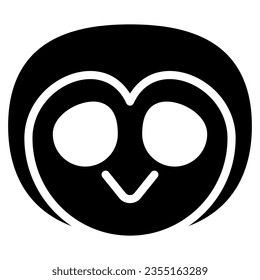 owl icon with glyph style and 64 px base. Suitable for website design, logo, app, ui and etc.
