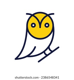 owl icon isolate white background vector stock illustration