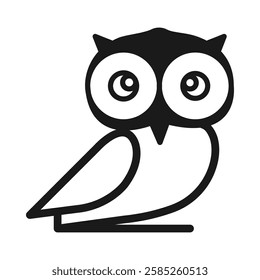 Owl Icon Isolated flat vector in outline