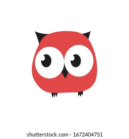 Icono de búho - búho aislado , ilustración de pájaro silvestre - Vector búho