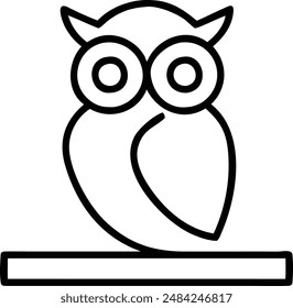 owl icon. Line Icon. Editable Stroke.