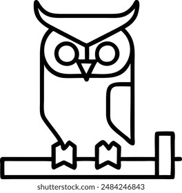 owl icon. Line Icon. Editable Stroke.