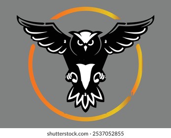 Owl icon line symbol premium quality isolated Vector Image.