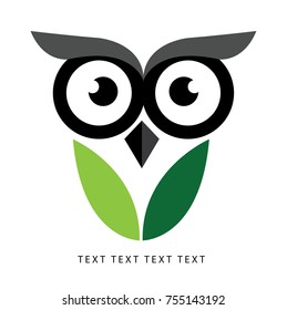 Owl icon, owl logo design.