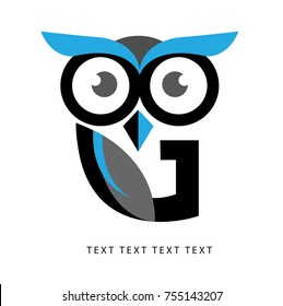 Owl icon, owl logo design.