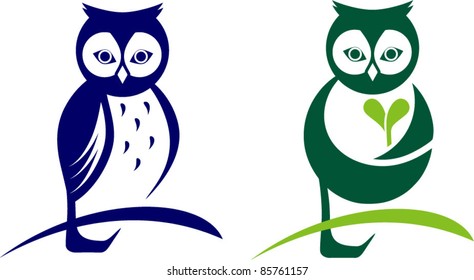 owl icon, logo design