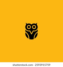 Owl icon logo flat vector design