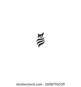 Owl icon logo flat vector design