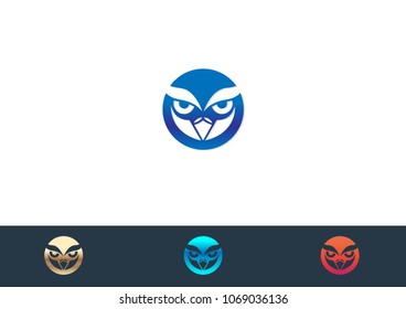 Owl Icon Logo Illustration Design Element Template