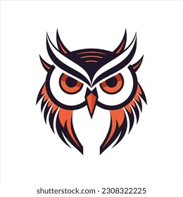 Owl icon or logo isolated on white vector illustration