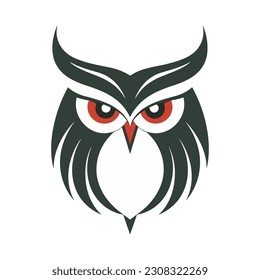 Owl icon or logo isolated on white vector illustration