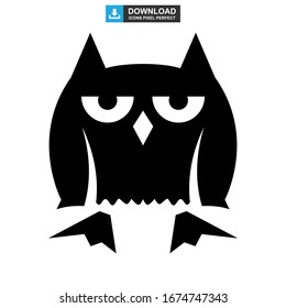 owl icon or logo isolated sign symbol vector illustration - high quality black style vector icons
