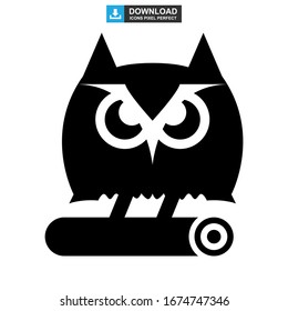 owl icon or logo isolated sign symbol vector illustration - high quality black style vector icons
