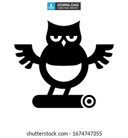 owl icon or logo isolated sign symbol vector illustration - high quality black style vector icons
