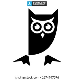 owl icon or logo isolated sign symbol vector illustration - high quality black style vector icons
