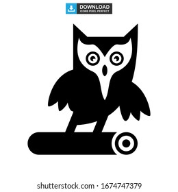 owl icon or logo isolated sign symbol vector illustration - high quality black style vector icons
