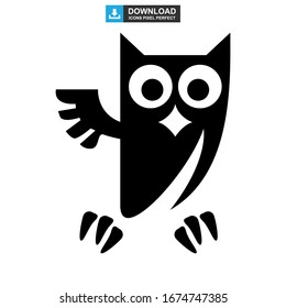 owl icon or logo isolated sign symbol vector illustration - high quality black style vector icons
