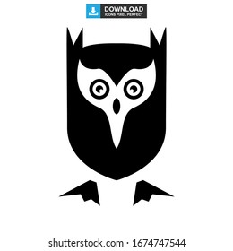 owl icon or logo isolated sign symbol vector illustration - high quality black style vector icons
