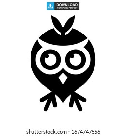 owl icon or logo isolated sign symbol vector illustration - high quality black style vector icons