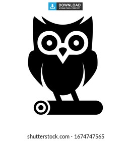 owl icon or logo isolated sign symbol vector illustration - high quality black style vector icons
