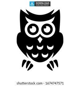 owl icon or logo isolated sign symbol vector illustration - high quality black style vector icons