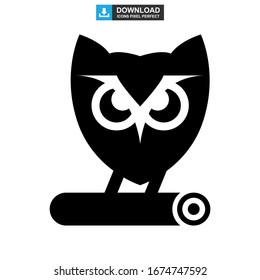 owl icon or logo isolated sign symbol vector illustration - high quality black style vector icons