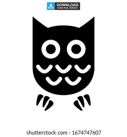 owl icon or logo isolated sign symbol vector illustration - high quality black style vector icons