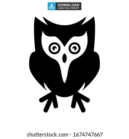 owl icon or logo isolated sign symbol vector illustration - high quality black style vector icons