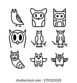 owl icon or logo isolated sign symbol vector illustration - Collection of high quality black style vector icons
