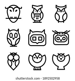 owl icon or logo isolated sign symbol vector illustration - Collection of high quality black style vector icons
