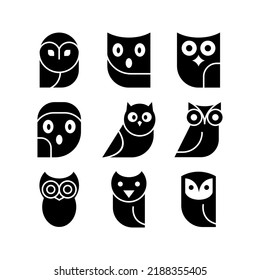 owl icon or logo isolated sign symbol vector illustration - high quality black style vector icons
