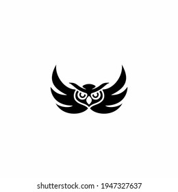 Owl icon logo vector illustration