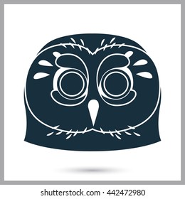 Owl icon on the background