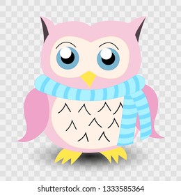 Owl icon on a transparent background Vector illustration EPS10