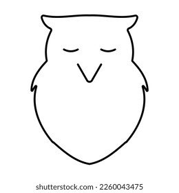 owl icon on white background, vector illustration.