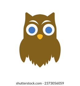 owl icon on a white background, vector illustration