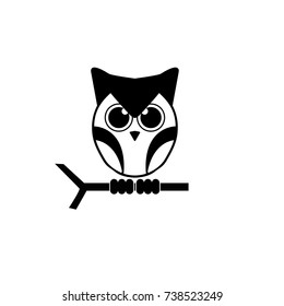 owl icon on white background